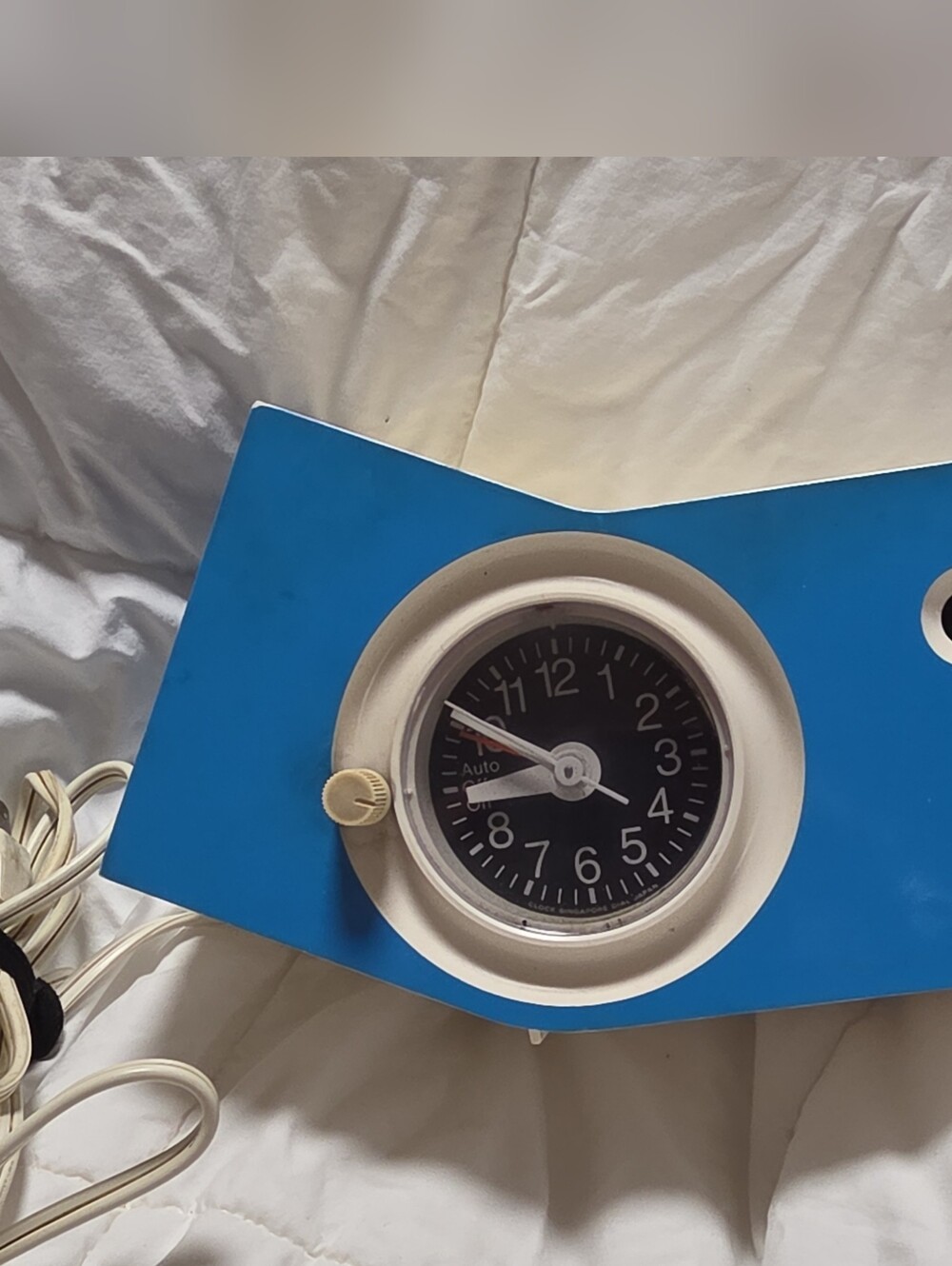 Blue Retro Alarm Clock Works